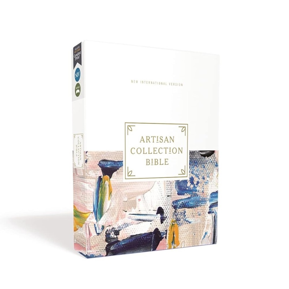 NIV Artisan Collection Bible, Leathersoft Comfort Print - Multi/Blue, Red Letter